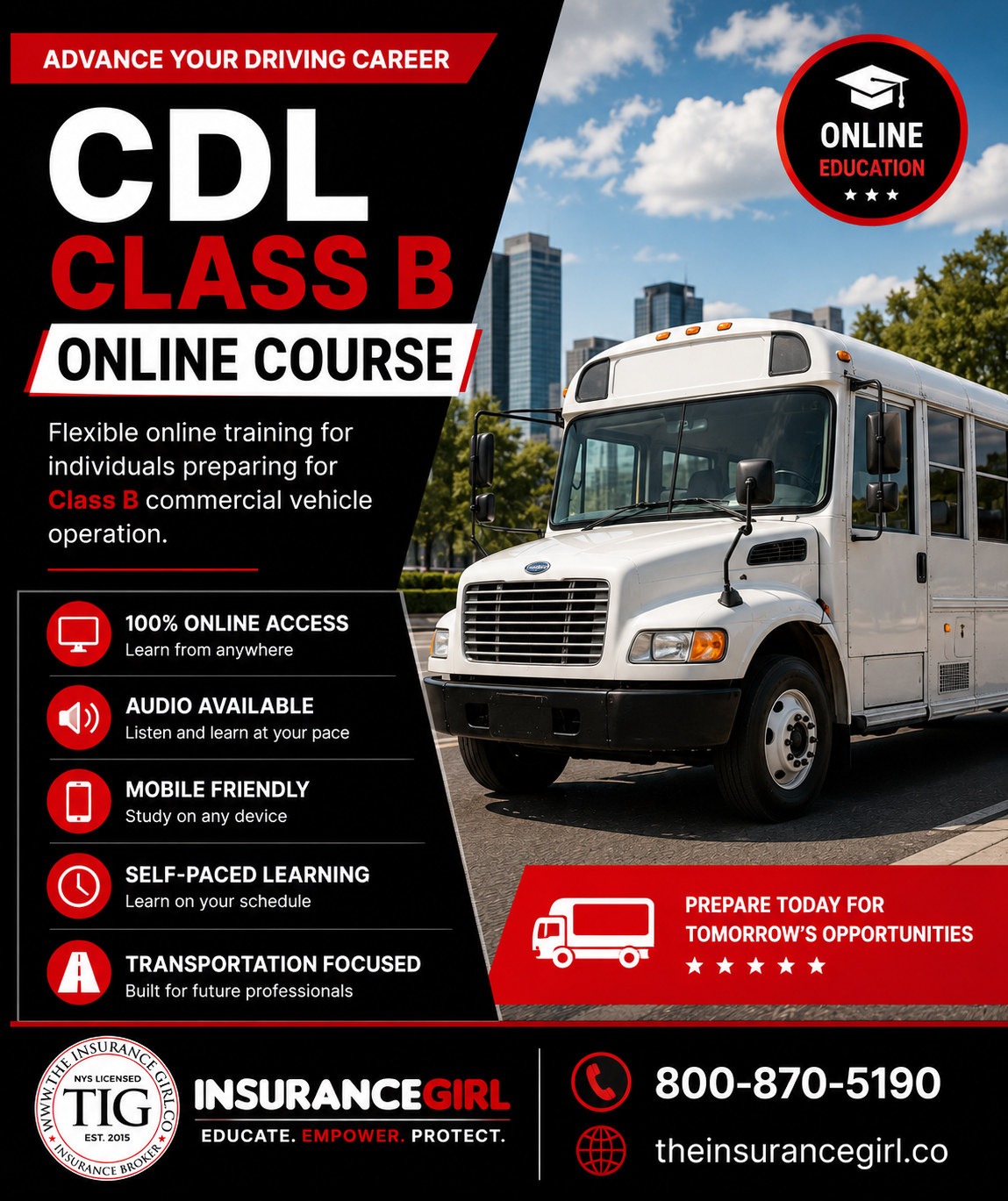 CDL Class B Online ELDT Course