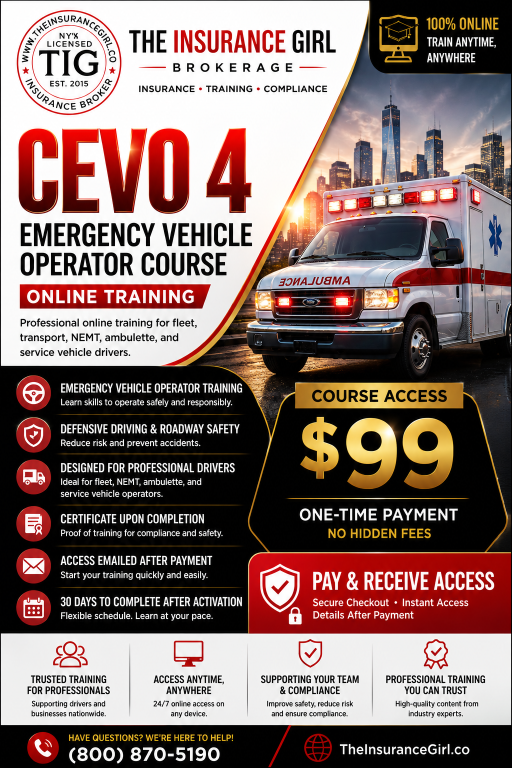CEVO 4 Emergency Vehicle Operator Course Online